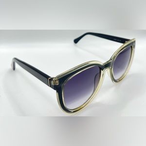 Diane Von Furstenberg Black Translucent Oval Sunglasses Frames Only